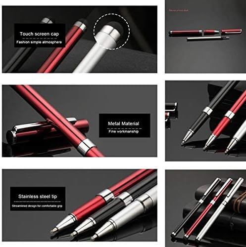 Tek Styz Pro Stylus + Pen תואם ל- JBL Tune 215BT עם מגע רגישות גבוהה בהתאמה אישית ודיו שחור! [3 חבילות - שחור אדום כסף]